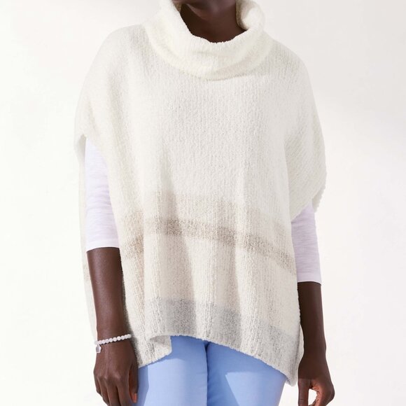 NWT Tommy Bahama Sea Isle Cowl Neck Poncho Sweater - Picture 1 of 4